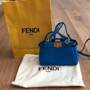 Fendi macro peekaboo bag, never used.
